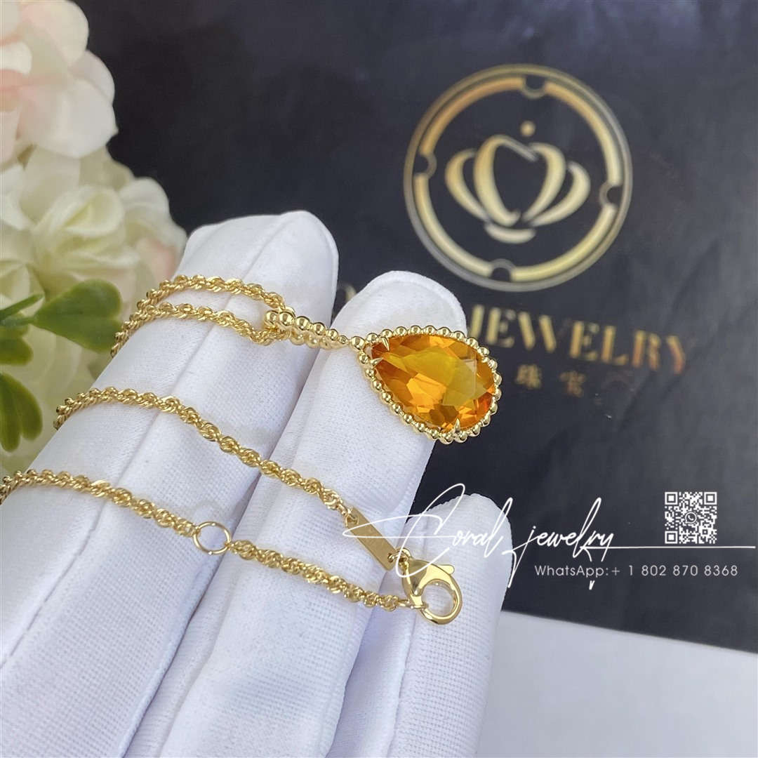 Boucheron serpent bohème necklace, lmotifs citrine pendant jpn00585 (1)
