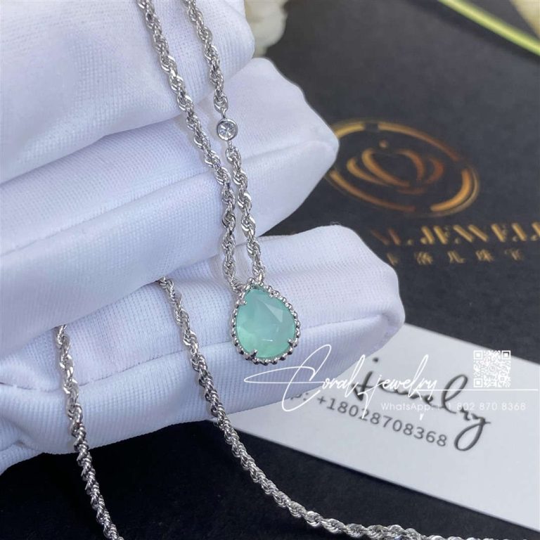 Boucheron serpent bohème pendant white gold aquaprase xs motif jpn00654 (4)