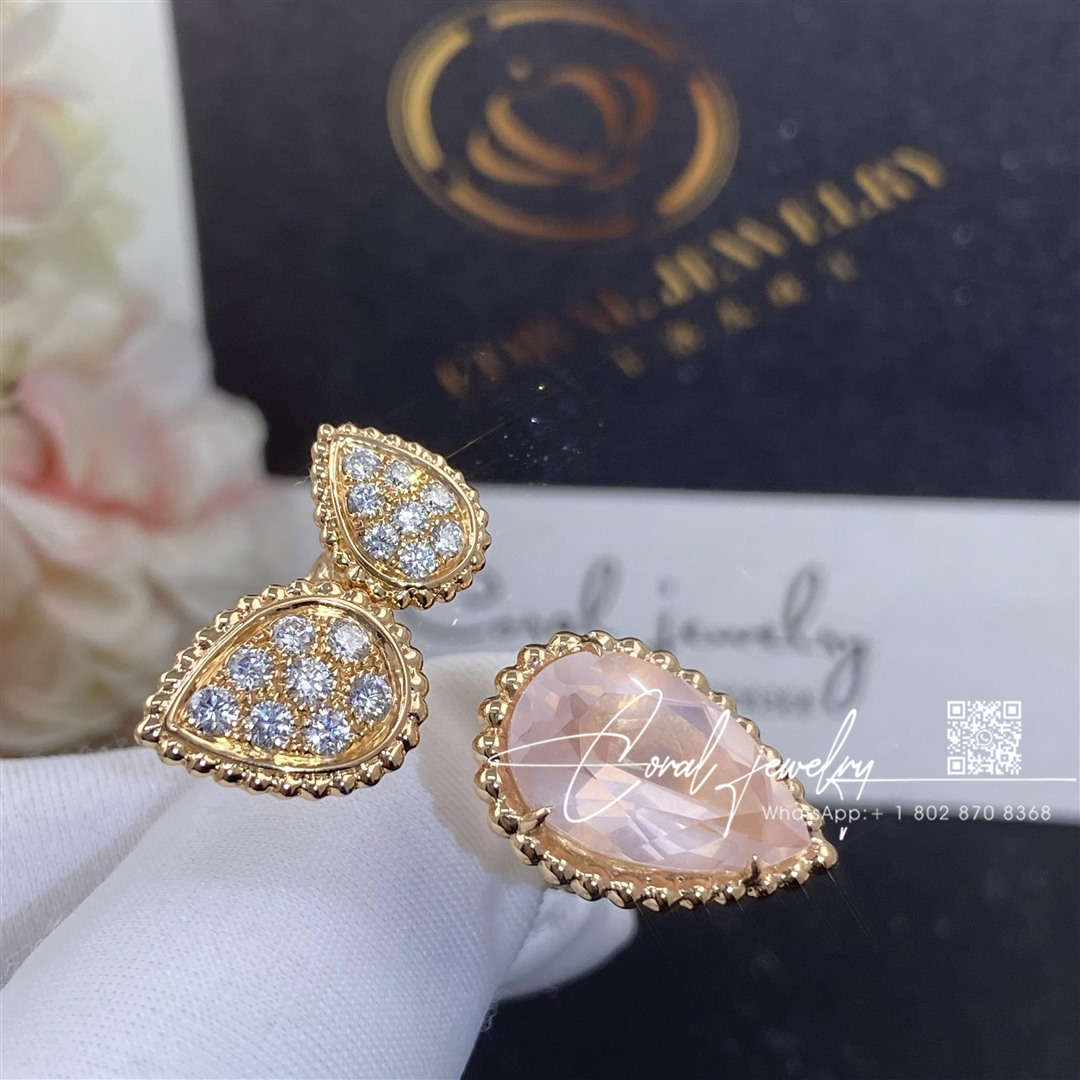 Boucheron serpent bohème rose quartz ring 3 motif jrg03217 (3)