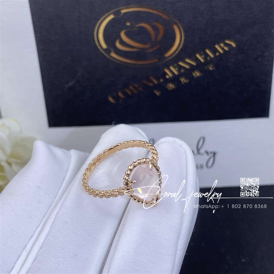 Boucheron serpent bohème rose quartz ring s motif jrg03184 (1)