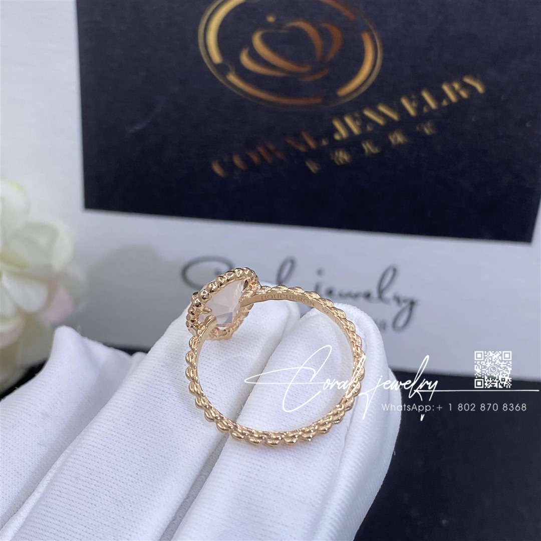 Boucheron serpent bohème rose quartz ring s motif jrg03184 (3)