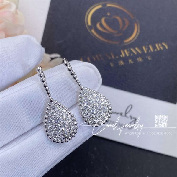 Boucheron serpent bohème sleepers, m motif white gold jco01276 (1)