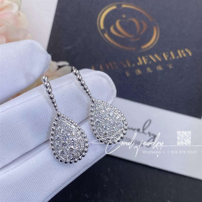 Boucheron serpent bohème sleepers, m motif white gold jco01276 (1)