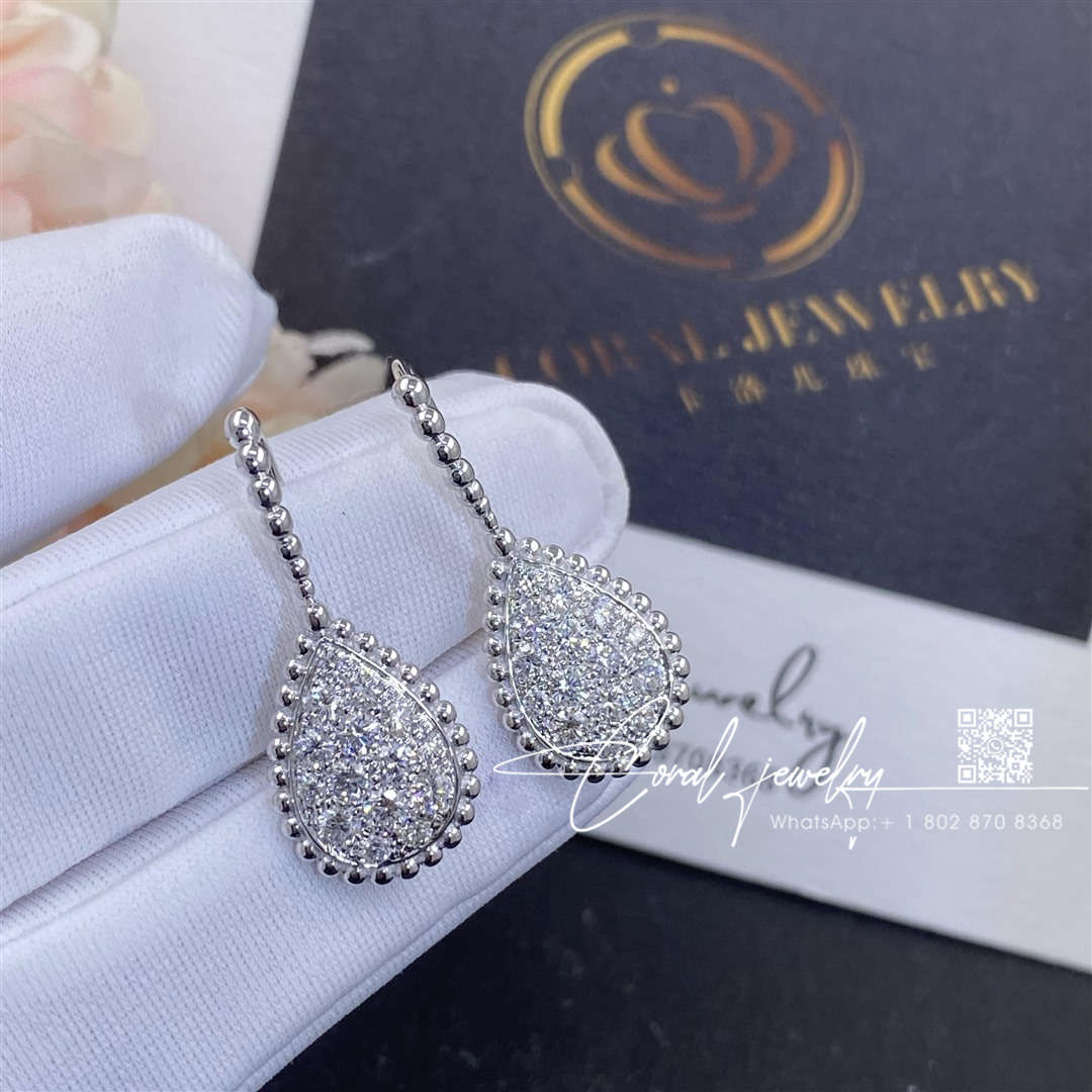 Boucheron serpent bohème sleepers, m motif white gold jco01276 (1)