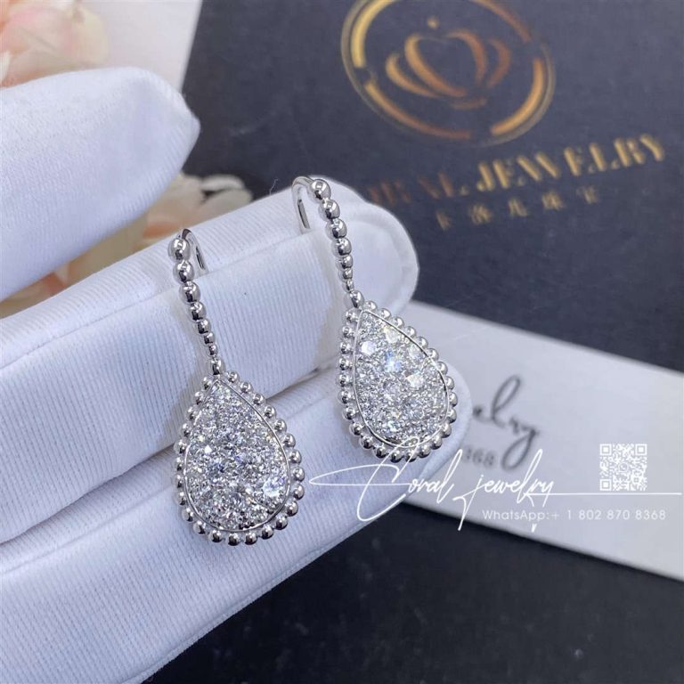 Boucheron serpent bohème sleepers, m motif white gold jco01276 (3)