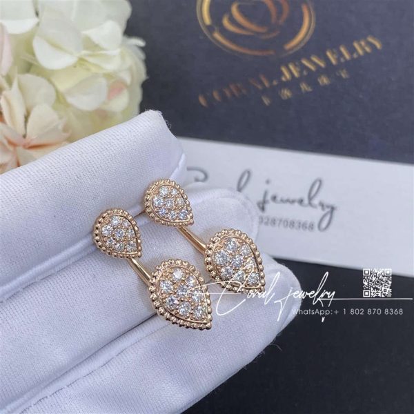 Boucheron serpent bohème stud earring s and xs motifs rose gold (2)