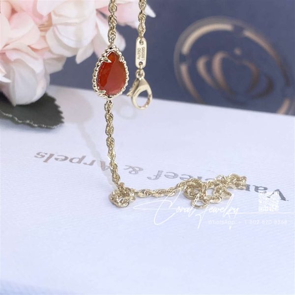 Boucheron Serpent Boheme Yellow Gold Diamond Carnelian Bracelet Jbt00810 (1)