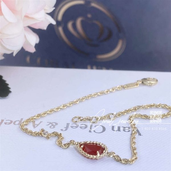 Boucheron serpent boheme yellow gold diamond carnelian bracelet jbt00810 (7)