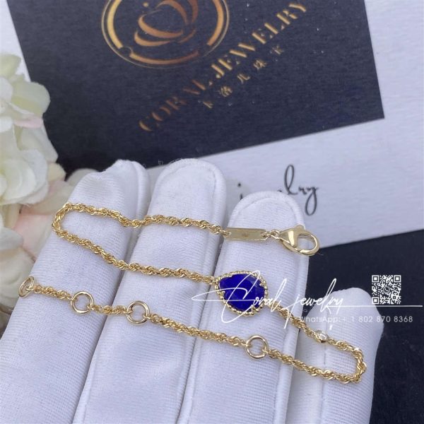 Boucheron Serpent Boheme Yellow Gold Diamond Lapis Lazuli Bracelet Jbt00800 (2)