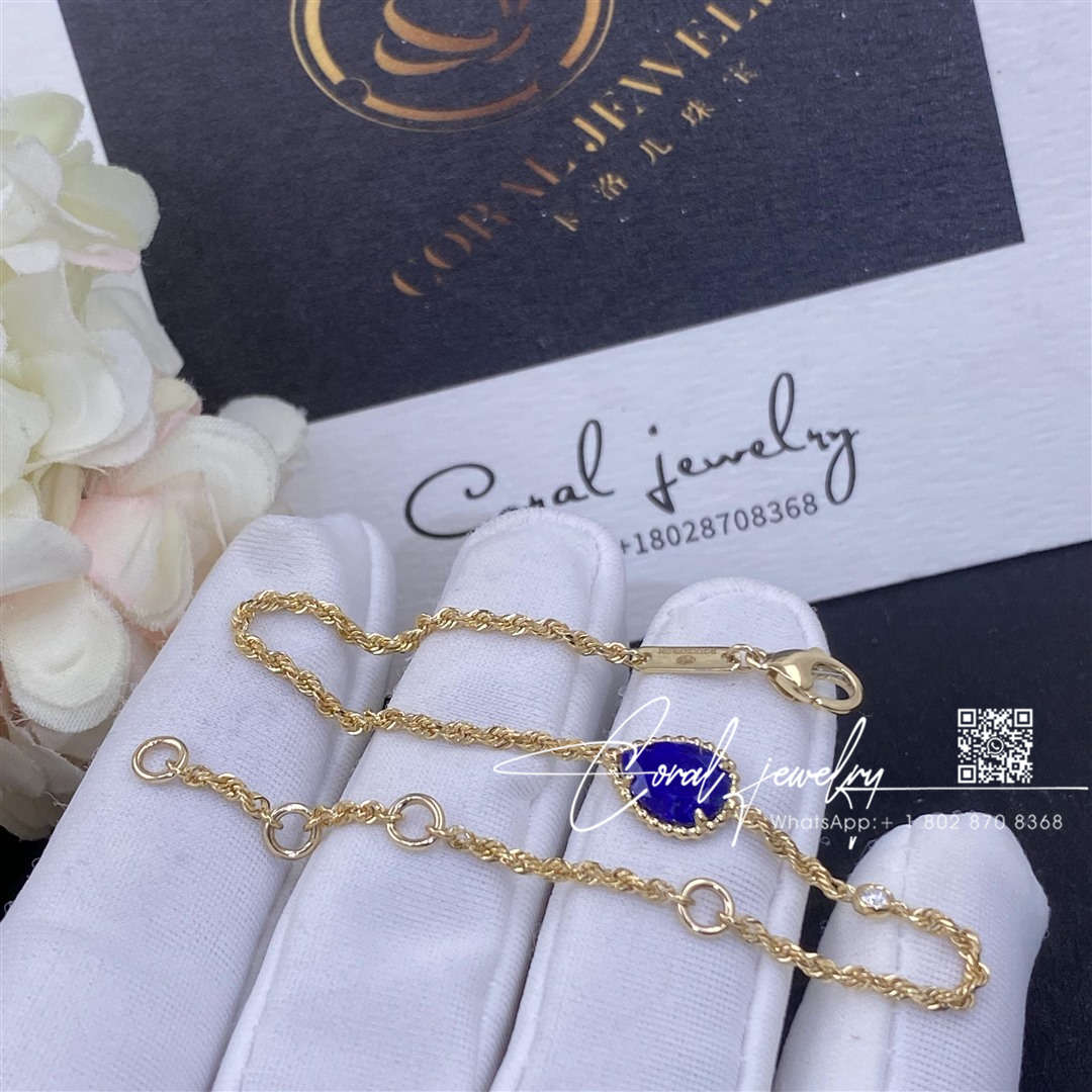 Boucheron serpent boheme yellow gold diamond lapis lazuli bracelet jbt00800 (6)