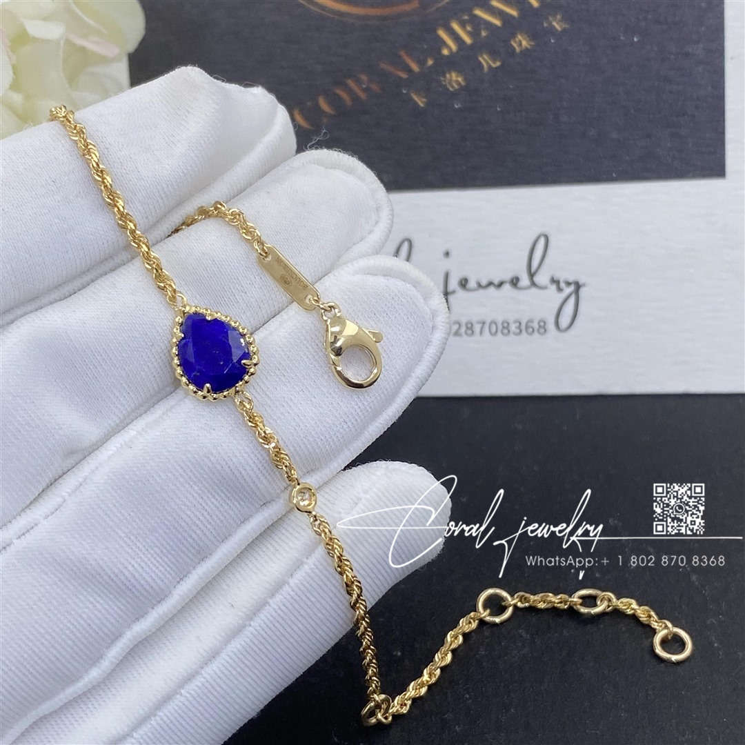 Boucheron serpent boheme yellow gold diamond lapis lazuli bracelet jbt00800 (7)