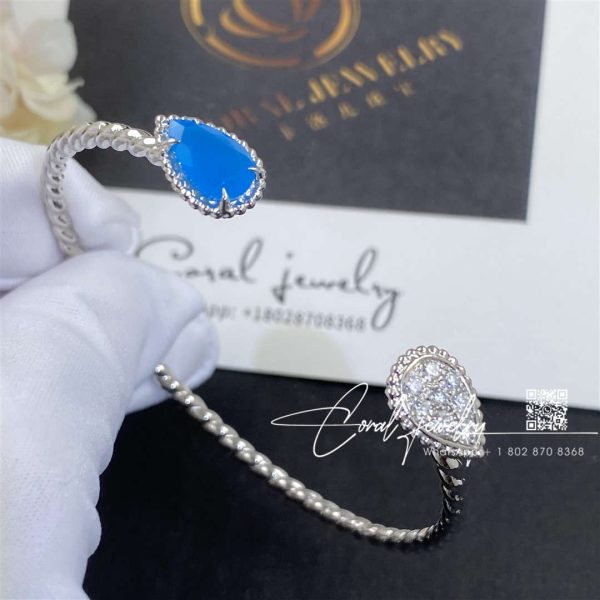 Boucheron serpent bohème bracelet, 2 s motifs aquamarine (1)