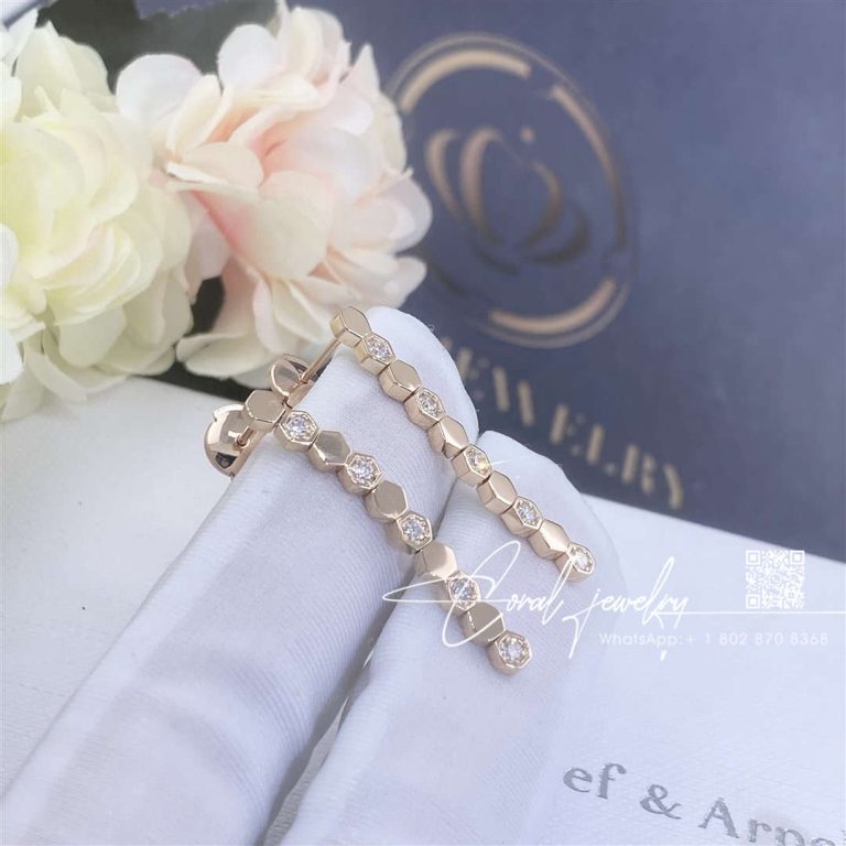 Chaumet bee my love earrings rose gold, diamonds 083993 (1)