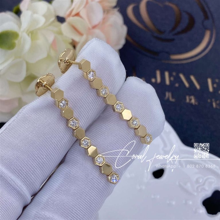 Chaumet bee my love earrings yellow gold, diamonds (1)