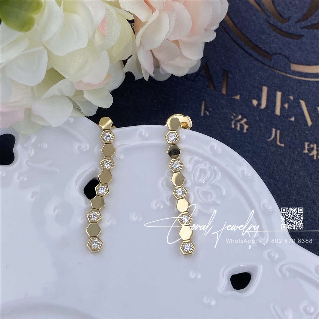 Chaumet bee my love earrings yellow gold, diamonds (2)