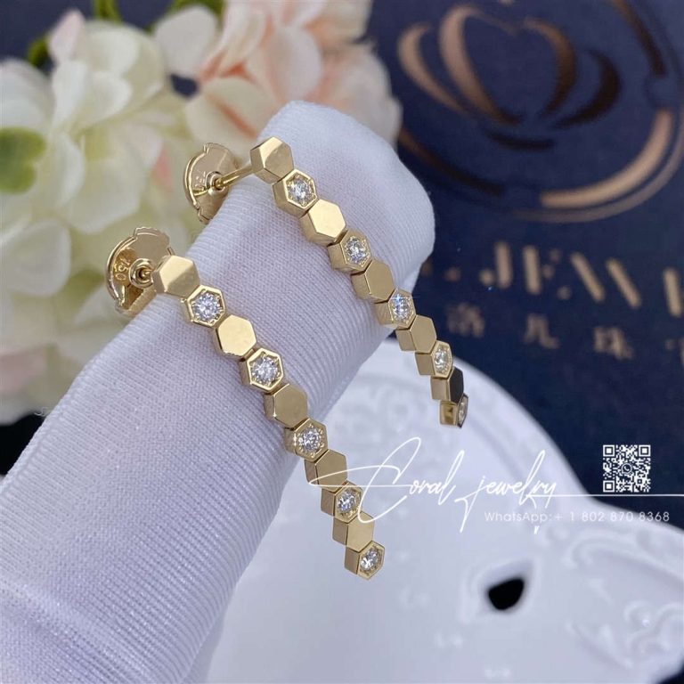 Chaumet bee my love earrings yellow gold, diamonds (8)