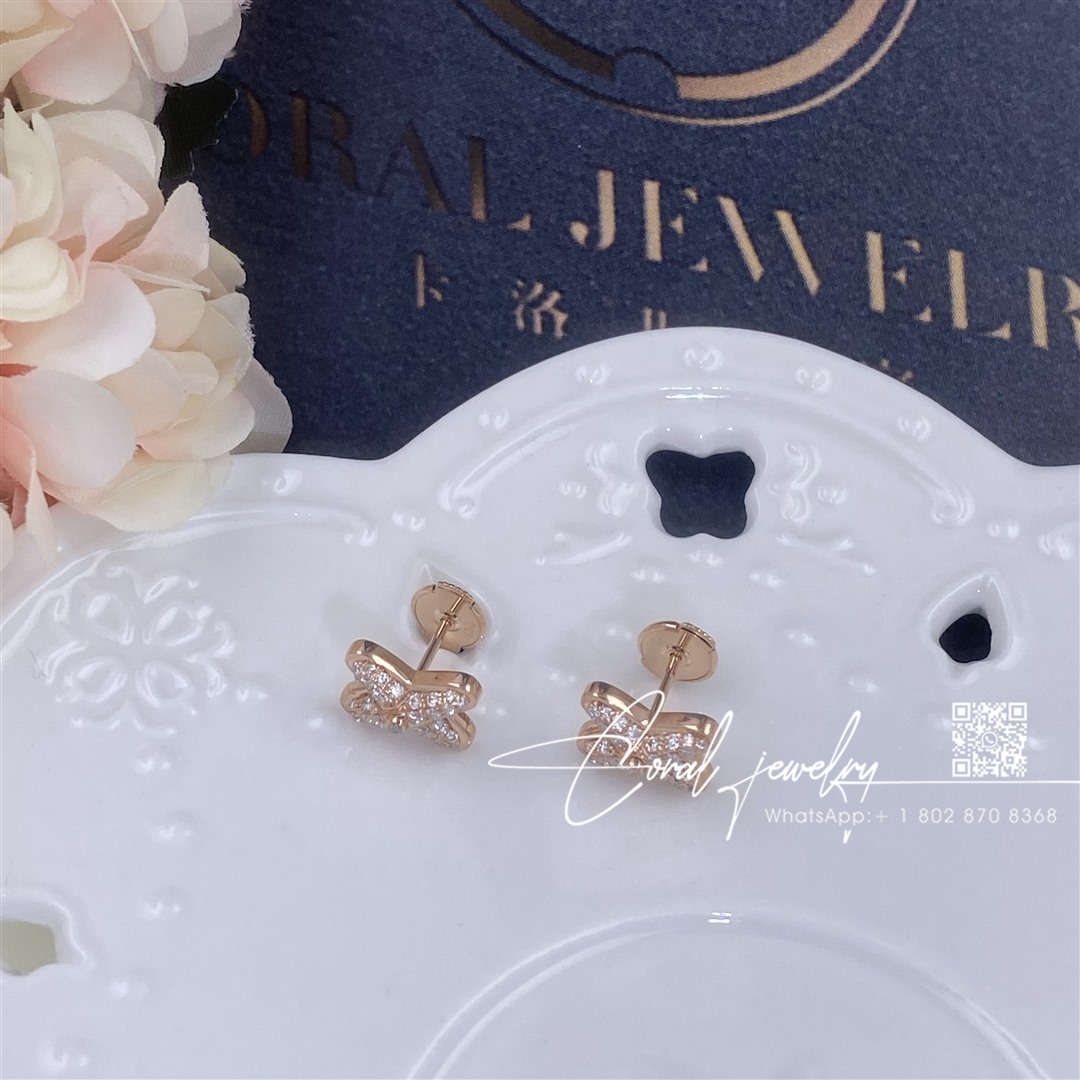 Chaumet jeux de liens earring rose gold, diamonds 083468 (4)