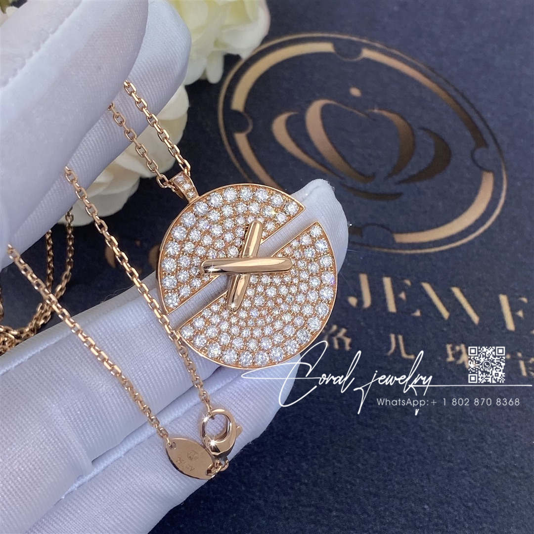 Chaumet jeux de liens harmony diamonds large model pendant 084227 (1)