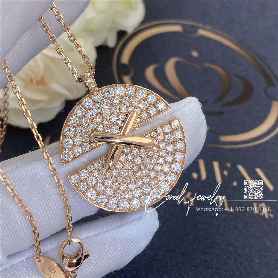 Chaumet jeux de liens harmony diamonds large model pendant 084227 (2)