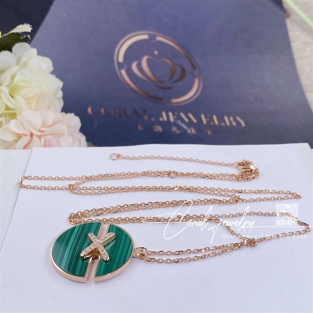 Chaumet jeux de liens harmony malachite medium model pendant 084682 (2)