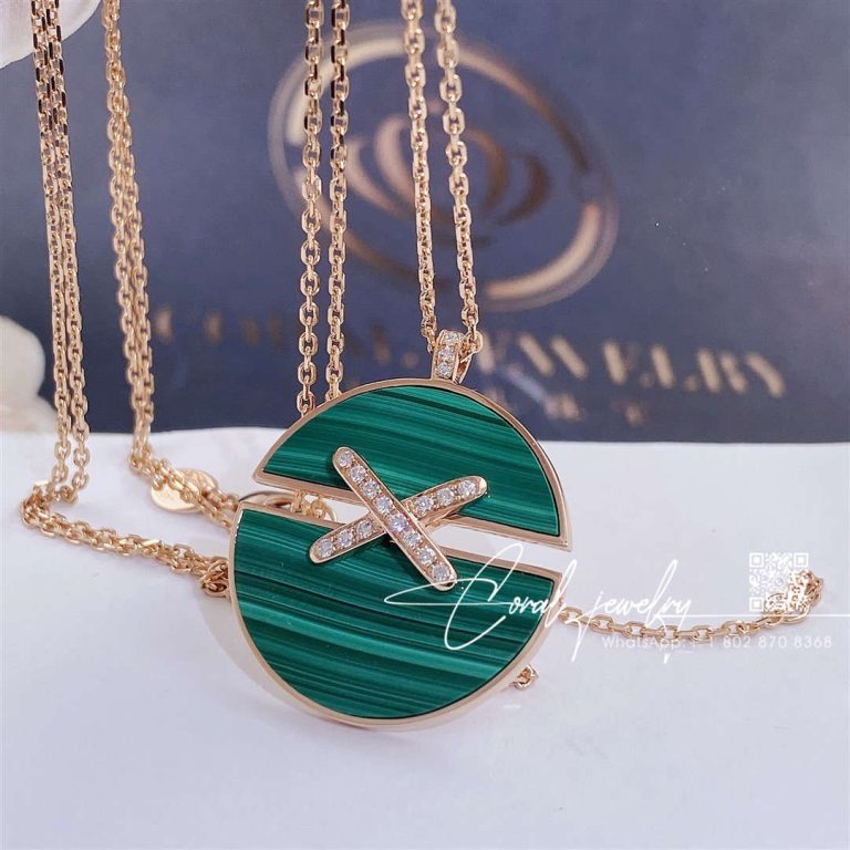 Chaumet jeux de liens harmony malachite medium model pendant 084682 (4)