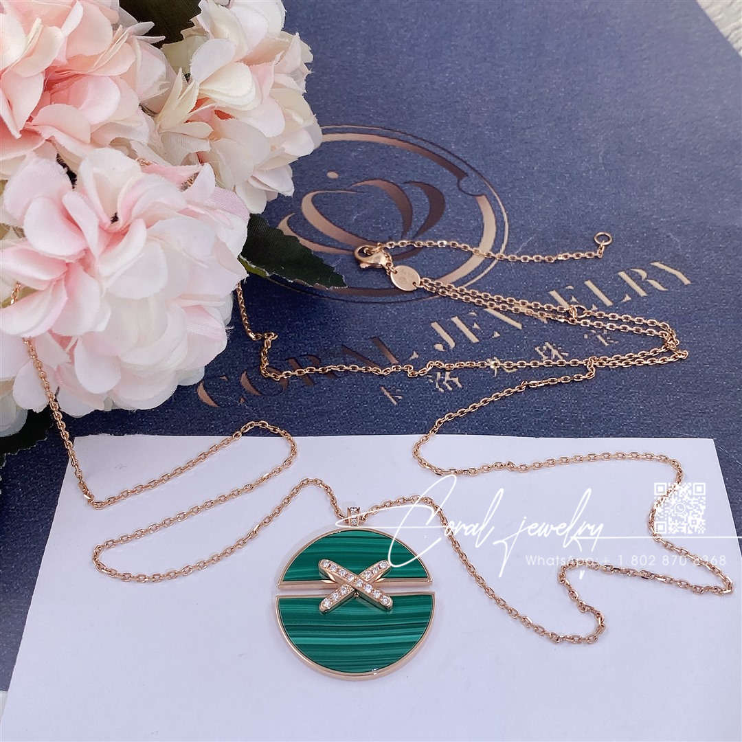 Chaumet jeux de liens harmony malachite medium model pendant 084682 (5)