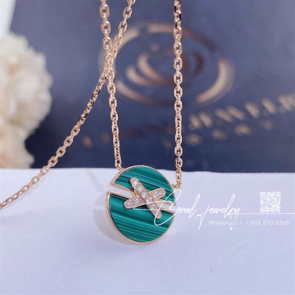 Chaumet jeux de liens harmony malachite small model pendant 084427 (1)