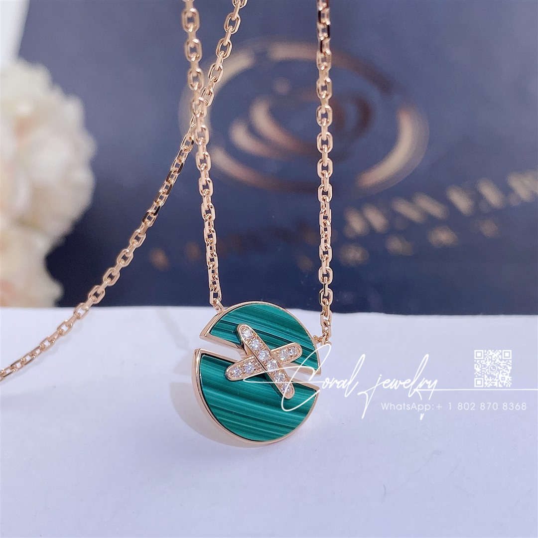 Chaumet jeux de liens harmony malachite small model pendant 084427 (1)