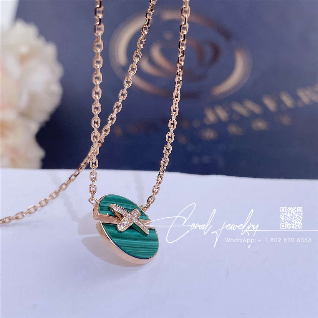 Chaumet jeux de liens harmony malachite small model pendant 084427 (13)