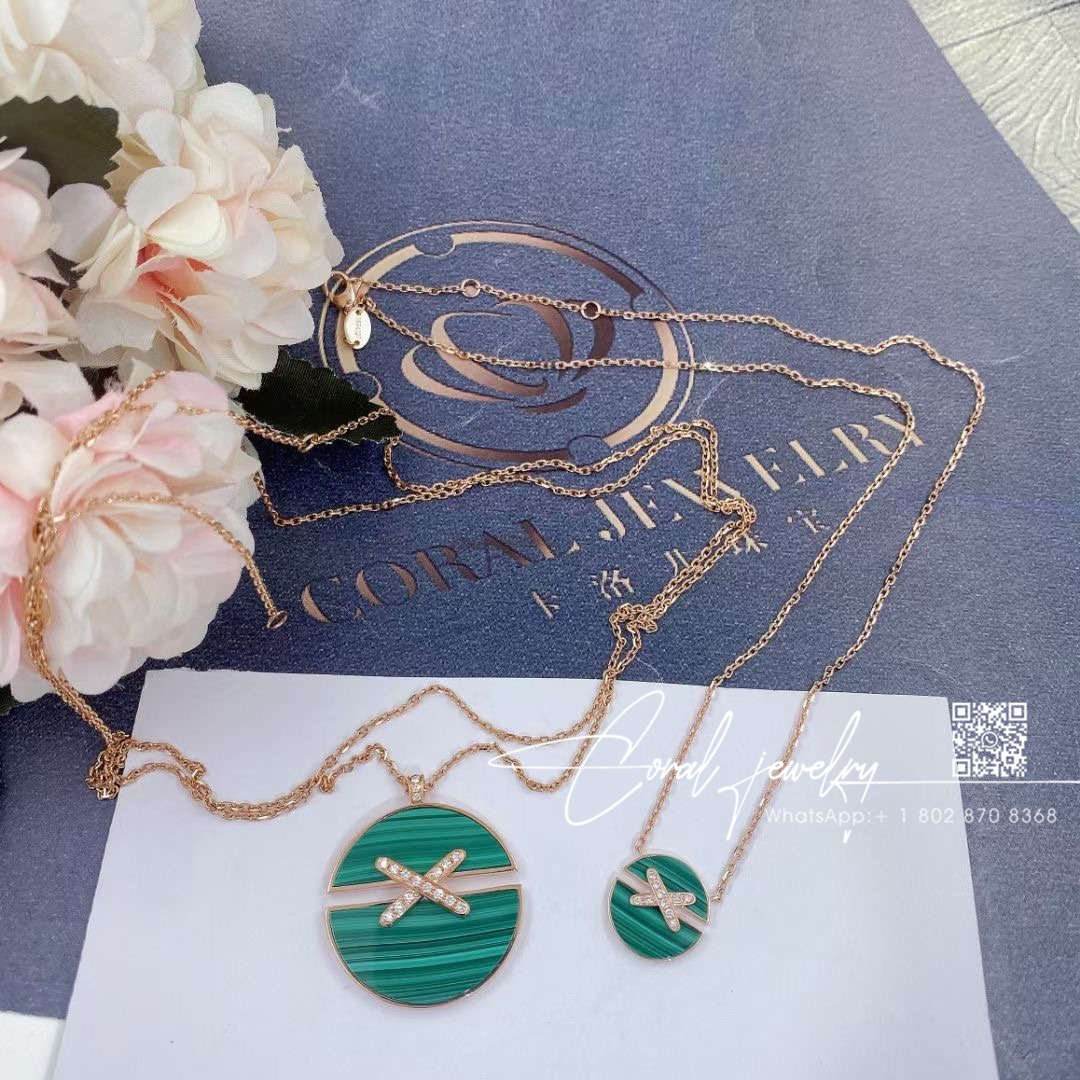 Chaumet jeux de liens harmony malachite small model pendant 084427 (2)