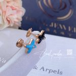 Chaumet jeux de liens onyx earring rose gold, onyx, diamond 085124 (10)