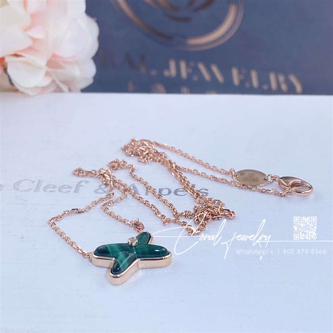 Chaumet jeux de liens pendant rose gold, malachite, diamond 083969 (1)