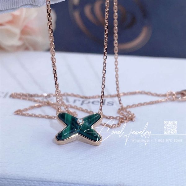 Chaumet jeux de liens pendant rose gold, malachite, diamond 083969 (4)
