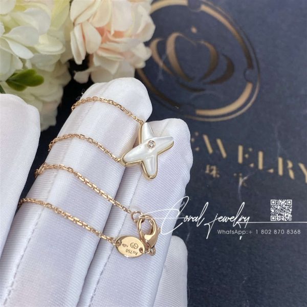 Chaumet jeux de liens pendant rose gold, mother of pearl, diamond 082930 (1)