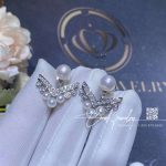 Chaumet joséphine aigrette earring white gold, pearls, diamonds 083293 (2)