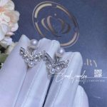 Chaumet joséphine aigrette earring white gold, pearls, diamonds 083293 (3)