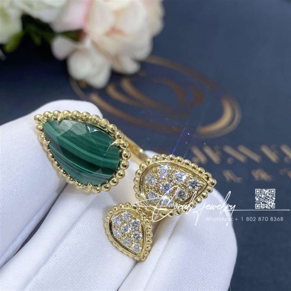 Boucheron Serpent Bohème Ring, 3 Motifs Malachite Jrg03026 (1)