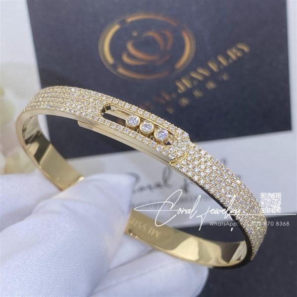 Messika Move Noa Full Pavé Diamond Bangle Bracelet 12722 Yg (5)