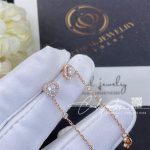 Messika Joy Cœur 0.15 Carat Single Diamond Chain Earring Pink Gold Diamond Earrings 11557 Pg (2)