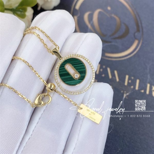 Messika Lucky Move Pm Malachite Necklace Yellow Gold For Her Diamond Necklace 11585 Yg (1)