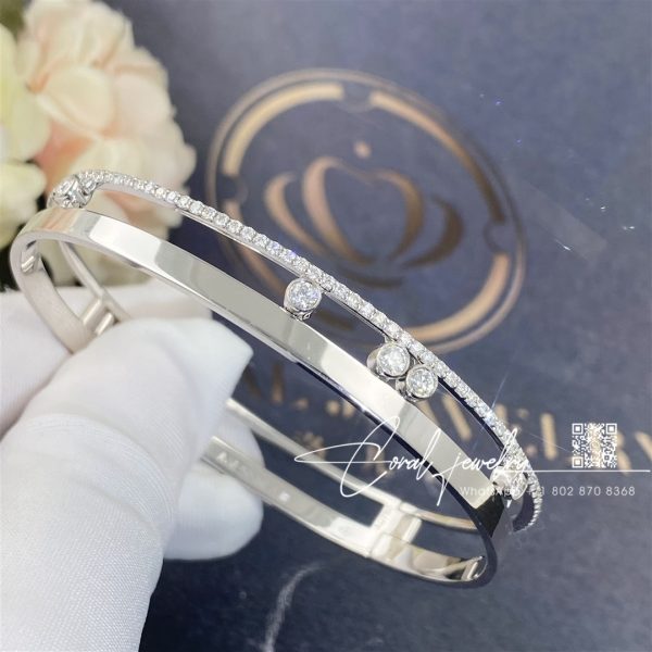 Messika Move Romane Bangle White Gold Diamond Bracelet 06514 Wg (5)