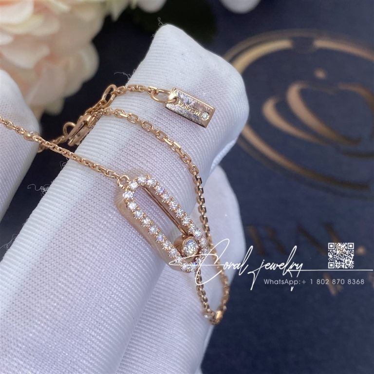 Messika Move Uno Pavé Pink Gold Diamond Bracelet 04706 Pg (2)