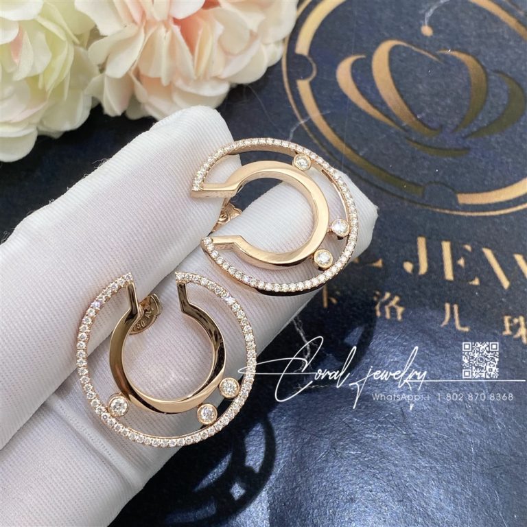 Messika Move Romane Hoop Rose Gold Diamond Earrings 06689 Pg (1)