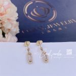 Messika Move Uno Stud Yellow Gold Earrings With Diamonds 05631 Yg (2)