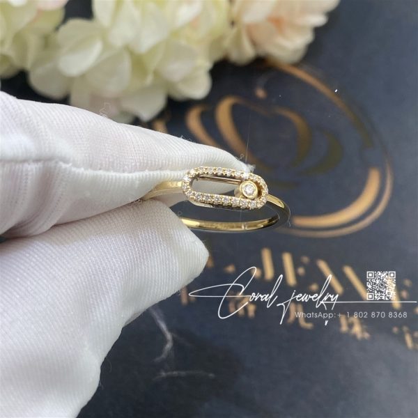 Messika Move Uno Yellow Gold Ring With Diamonds 04705 Yg (2)