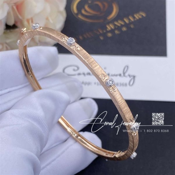 Buccellati Macri Classica Bracelet In Pink And White Gold Set With Diamonds (7)