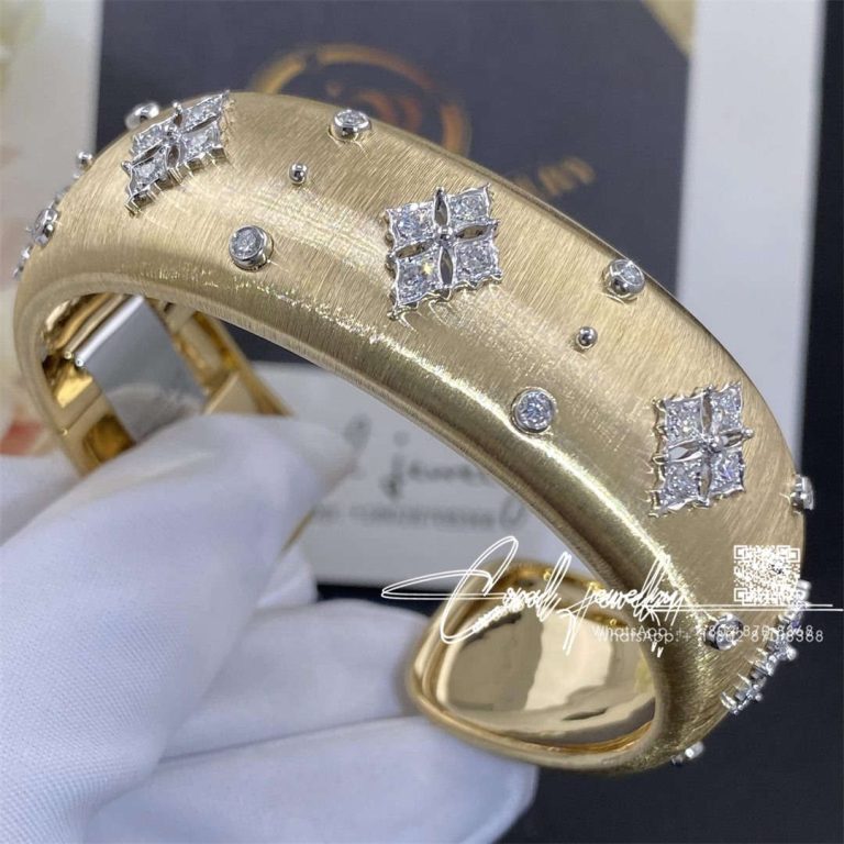 Buccellati Macri Giglio Bracelet In 18k Yellow Gold Diamond Jaubra017589 (3)