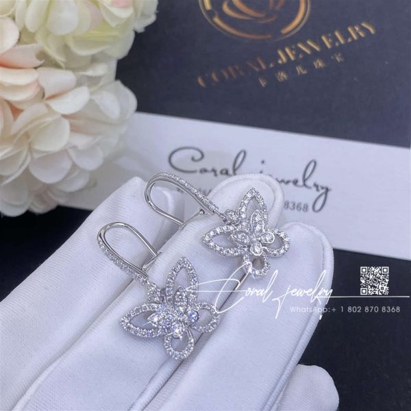 Graff Butterfly Silhouette Diamond Drop Earrings Rge1617 (5)