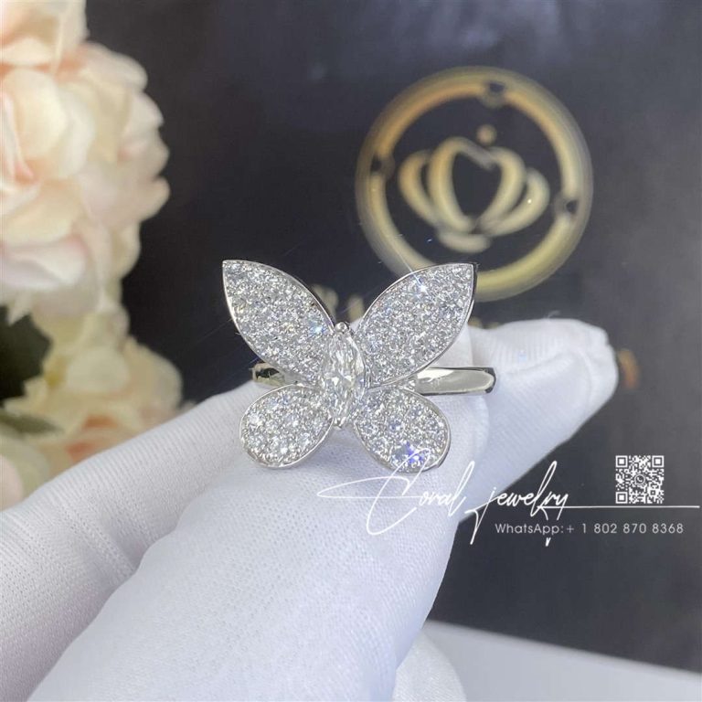 Graff Pavé Butterfly Diamond Ring White Gold (4)