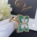 Roberto Coin Princess Flower Ring Rose Gold Diamonds & Malachite – 3 (10)